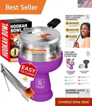Purple Silicone Hookah Bowl Set - Superior Heat Management & Easy Clean. Fixed Price $32.39.