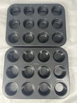 Wilton Non-stick 12-CAVITY Round Mini Muffin Baking Pans, 2-COUNT. Fixed Price $18.99.