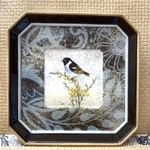 Grasslands Road Chickadee Bird Square Trinket Tray Dish. Fixed Price $12.00.