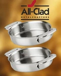 New 2PC All-clad Mini Oval Baker Set Stainless Steel Pot Baking Roasting 7. Fixed Price $74.00.