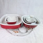 Corningware Etch Brick Color 7 Piece Set. Same Day Shipping. Fixed Price $44.95.