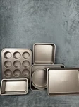 Nutrichef Oven Non Stick Carbon Steel Tray Sheet 6 Pc Bakeware Set. Fixed Price $40.73.