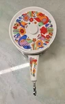 Royal Crown Paradise Porcelain Ovenware Spouted Sauce Pan With Lid. Fixed Price $39.99.