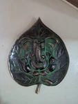 Old Copper Lord Ganesha Embossed On Leaf Handcrafted Wall Hanging , Rich Patina. Fixed Price $35.99.