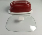 Corningware Etch 2.5 Qt Casserole Dish With Lid Brick Red 12 1/2 X 8 1/4". Fixed Price $29.90.