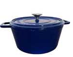 Artisan 7 Quart Round Cast Iron Dutch Oven Sapphire Blue. Fixed Price $68.00.