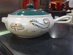 Denby "rooster Flair" Covered Casserole Dish 4 Pint. Fixed Price $68.00.