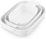 Malacasa 3PC Porcelain Casserole Baking Dish Set For Oven Ceramic Bakeware White. Fixed Price $65.62.