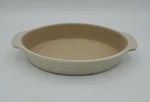Pampered Chef Family Heritage Stoneware 8" Vanilla Oval Baker Casserole #060103. Fixed Price $22.95.