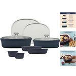 Versatile 10-PIECE Stoneware Bakeware Set With Lids Safe For All Cooking Needs. Fixed Price $197.99.