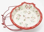 New* Christmas Temp-tations Ornament Shaped Baking Dish + Red Wire Holder/trivet. Fixed Price $24.00.