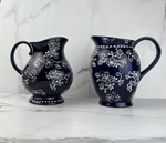 Temptations Tara Floral Lace Pitcher 18-20 Oz Set Of Embossed KFI-XNG-184276. Fixed Price $46.00.