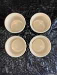 Creuset Stoneware Baking Ramekins Pine Needle Green Of 4 Cream Interior. Fixed Price $22.22.