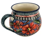 Polish Pottery 8 Oz Mug With Handle Zaklady Boleslawiec Stoneware. Fixed Price $59.00.