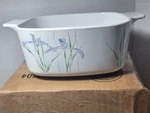 Corningware "shadow Iris" Floral Casserole Dish A-1 1/2-B 1.5 Liter Vg No Lid. Fixed Price $18.99.
