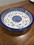 Temptations Old World Blue Floral 9 Inch Round Pie Quiche Pan Casserole Baker. Fixed Price $17.99.
