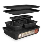 Bakken Swiss Bakeware Set 6 Piece Stackable Deluxe Non-stick Baking P.... Fixed Price $54.09.