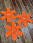 Le Creuset Of 3 Orange Felt Pan Protectors 15.75 Diameter. Fixed Price $19.99.