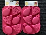 Nwt Wilton Silicone Mold-watermelon & Pineapple 6 Cavity Cake, Candy, Soap Lot 2. Fixed Price $24.99.