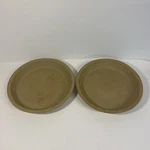 2 Pampered Chef 10 Round Bake/deep Dish Family Heritage Collection Stoneware. Fixed Price $60.00.