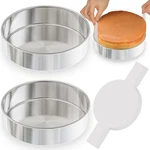 Awtbdp 8 Inch Cake Pan Set Of 2, Nonstick Stainless Silver. Fixed Price $27.34.
