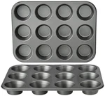 Amazon Basics Nonstick Muffin Pan, Set Of 2, Sturdy, 13.9X10.55X1.22", Gray. Fixed Price $25.99.