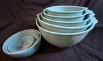 Kitchenaid Mixing Bowls Set Of 9 Nesting Rubber Grip Base Handles. Fixed Price $15.99.