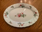 Lynns Victorian Rose Gold Trim Oval Serving Platter 14.15 X 9.75 1.2. Fixed Price $24.99.