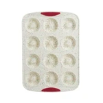 Trudeau Structure Silicone 12 Cavity Decorated Donut Pan, Confetti/fuchsia. Fixed Price $34.95.