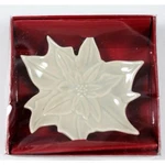 Michaels Ceramic Poinsettia Trinket Dish Holiday Christmas New. Fixed Price $5.00.