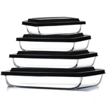 Eatex 8-PIECE Deep Glass Casserole Dishes For Oven With Plastic Lids, B.... Fixed Price $61.62.