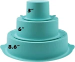 Round Silicone Cake Pan Set Tier 8/6/3 Inch Birthday Wedding Anniversary. Fixed Price $24.32.