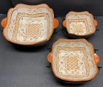 Temp-tations Temptations Ovenware Old World 6 Piece Casserole Set W/ Wire Racks. Fixed Price $69.95.