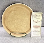 Pampered Chef Deep Dish Baker Baking Pan Size 11" Round #3615 W/booklet. Fixed Price $16.19.