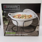 Denmark Tools For Cooks 2 Pcs Porcelain Casserole Pan W/rack. Fixed Price $18.50.
