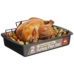 Bakkenmaster Nonstick Turkey Roasting Pan Rack Large Heavy-duty Carbon. Fixed Price $54.85.