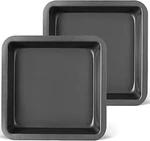 8X8 Nonstick Cake Baking Pan Set, Wide Grips, Heavy Duty, Grey (2 Pieces). Fixed Price $21.46.