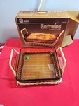 Anchor Hocking Entrees Amber Cuisine Pc. 8 Inch Cake Dish Set M1400/232. Fixed Price $9.99.