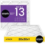 Filter 20X30X1 Merv 13 Pack Home Furnace Hvac White Air Simply Actual Size. Fixed Price $59.99.