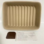 Pampered Chef Stoneware 1342 Small Ridged Baker Bacon 9"X6.75 Retired Open Box. Fixed Price $29.99.