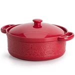 Fun Elements Casserole Dish, 2 Quart Lace Emboss With Lid, Ove.... Fixed Price $42.07.