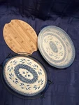 Temp-tations Oval & Round Baker Set Wire Racks Plastic Lid Bamboo Board 4-PC. Fixed Price $63.00.