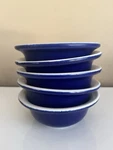 Hall China Pottery 5" Baker Bowl Lot Of Colbalt Blue Usa Size 391. Fixed Price $27.99.