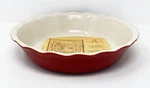 Nwt Emile Henry Red Ceramic Pie Plate Baker 10. Scalloped Edge France 61.21. Fixed Price $48.00.