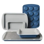 Tramontina Bakeware Set 6-PIECE Ceramic Exterior Non-stick Aluminum Oven Safe. Fixed Price $80.44.