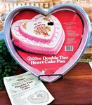 Vintage Wilton Lovers Double Tier Heart Cake One Pan Mold 502-2695 Korea 1981. Fixed Price $15.39.