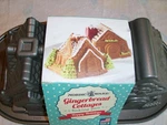 New Nordic Ware 3D Gingerbread House Cottages 2 Mini Cake Pan Stand Up Mold Usa. Fixed Price $17.99.