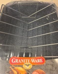 Granite-ware Open Roaster 19X12 Nonstick V-rack Holds Up To 25 Lbs #0564 Usa New. Fixed Price $35.00.
