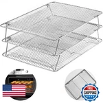 Hiware Oven-salf Collapsible Cooling Rack For Baking 3 Tier 12X 16.5 Stainless. Fixed Price $49.86.