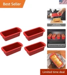 4 Pack Nonstick Mini Loaf Pans - Flexible Silicone Baking Essentials. Fixed Price $17.58.